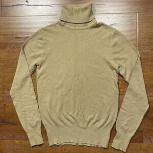Adele Altman Turtleneck Sweater Womens S Brown Sweatshirt Quiet Luxury Chic Glam